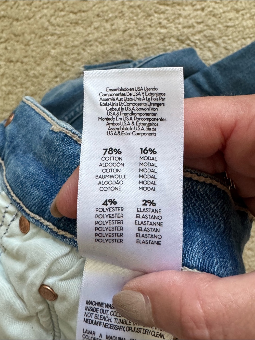 🔹 Mother The High Waisted Rider Ankle Fray Jeans Party Like A Pirate Wash Sz 28 - Picture 6 of 8